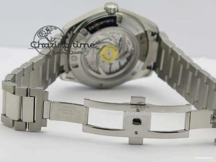 0822 QuickDry Aqua Terra ‘James Bond’ SS JHF Best Edition Blue Dial On SS Bracelet A 8203